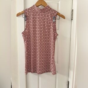 Carolina Belle Red Sleeveless Fitted Tank Top